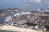 Rckflug ber Barth - Blick auf Rostock